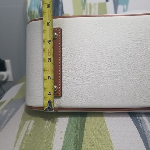 🎯Dooney & Bourke Pebbled Leather Satchel Crossbody Shoulder Bag In White - Picture 5 of 10